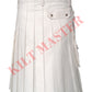 Mens White Kilt