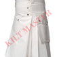 Mens White Kilt