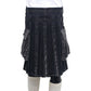 Black and Grey Utility Kilt Back