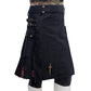Scottish Black Stewart Hybrid Kilt