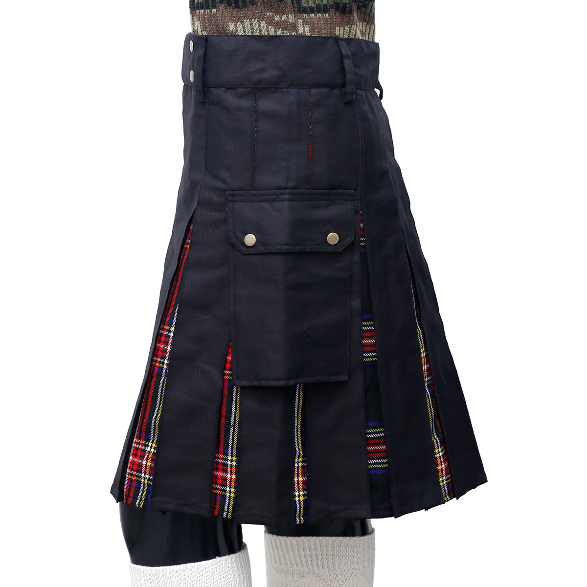 Scottish Black Stewart Hybrid Kilt