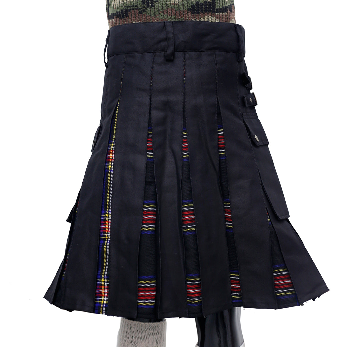 Scottish Black Stewart Hybrid Kilt