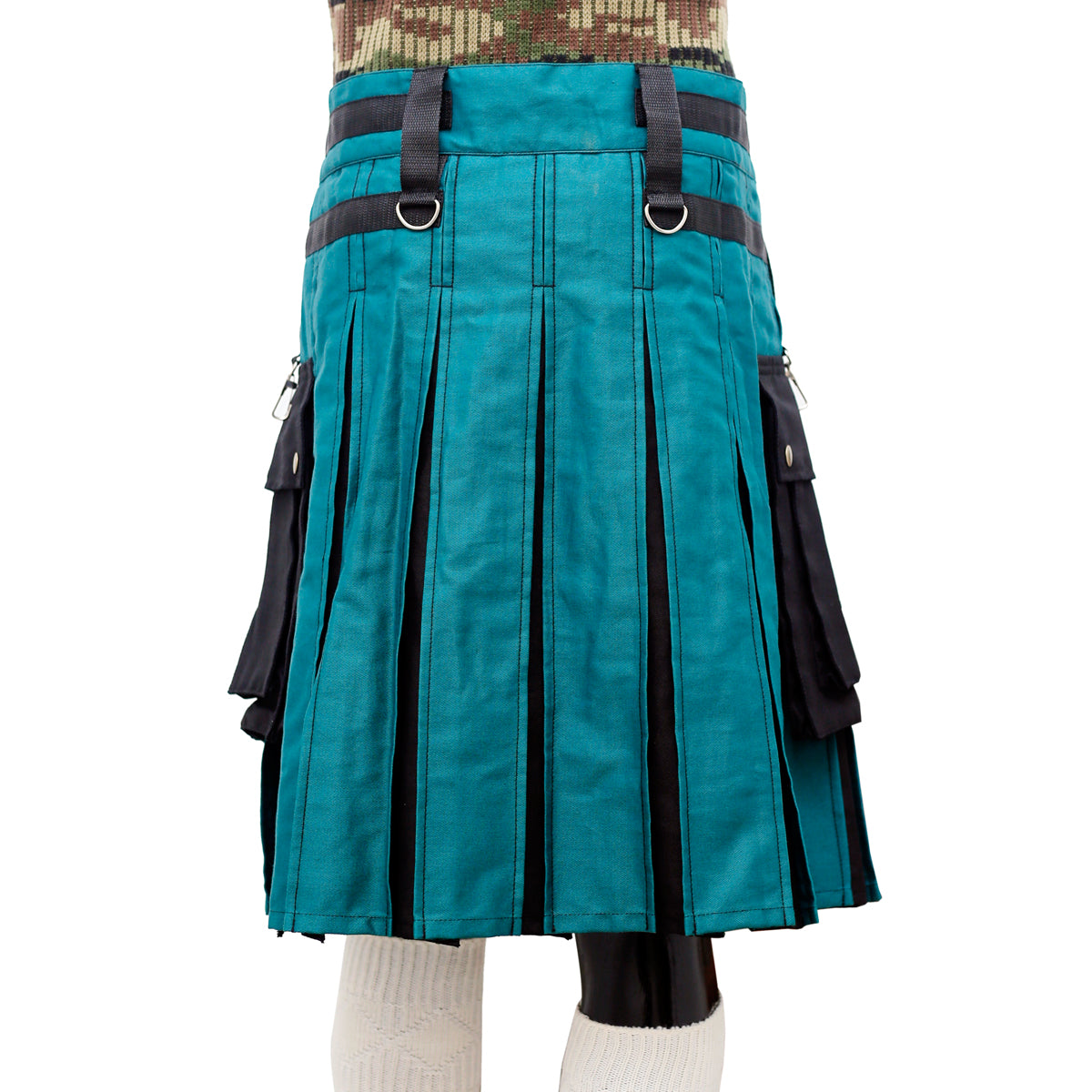 Modern Handmade Green Fashion kilt Back