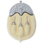 Modern Thistle Cantle White Rabbit Fur Sporran