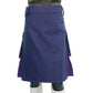 Navy Blue and Purple Hybrid Kilt Front
