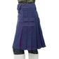 Navy Blue and Purple Hybrid Kilt Left