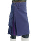 Navy Blue and Purple Hybrid Kilt Right