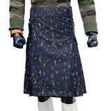 Navy Blue Camouflage Hybrid Kilt