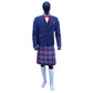 Navy Blue Tweed Argyll Jacket with Vest Complete