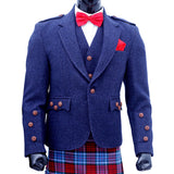 Navy Blue Tweed Argyll Jacket with Vest Photo