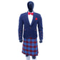 Navy Blue Tweed Argyll Jacket 