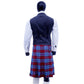Navy Blue Tweed Vest Back