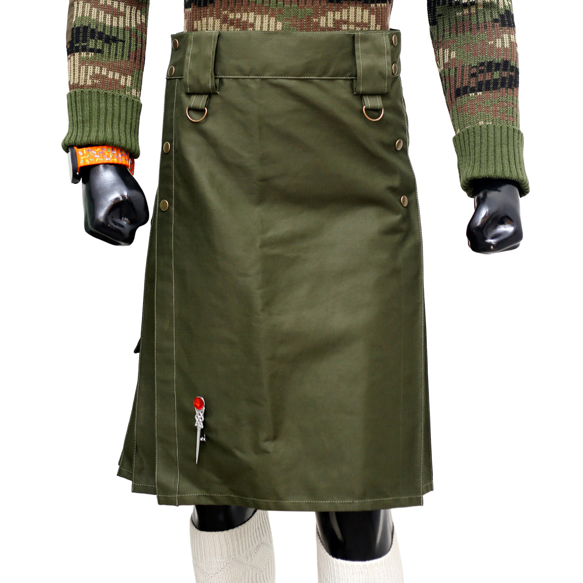 Olive Green Tactical Duty Kilt