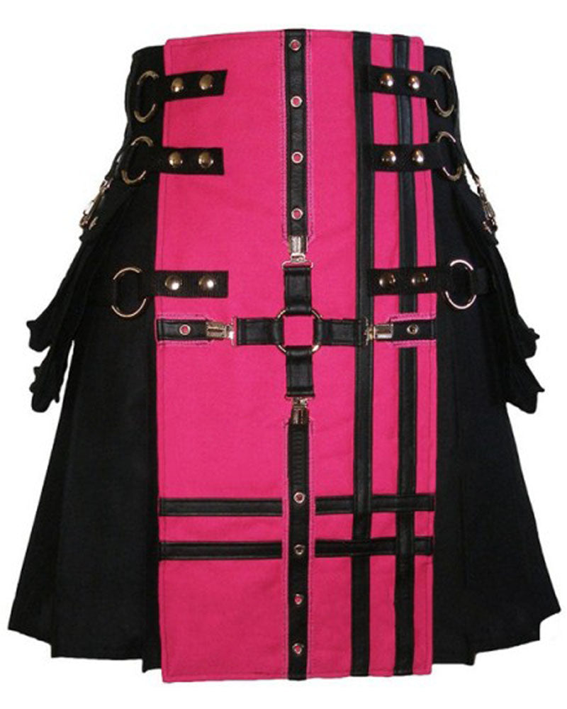 Pink Apron Black Kilt