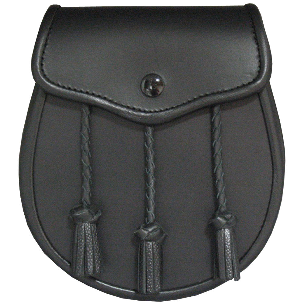 Plain Leather Sporran Black