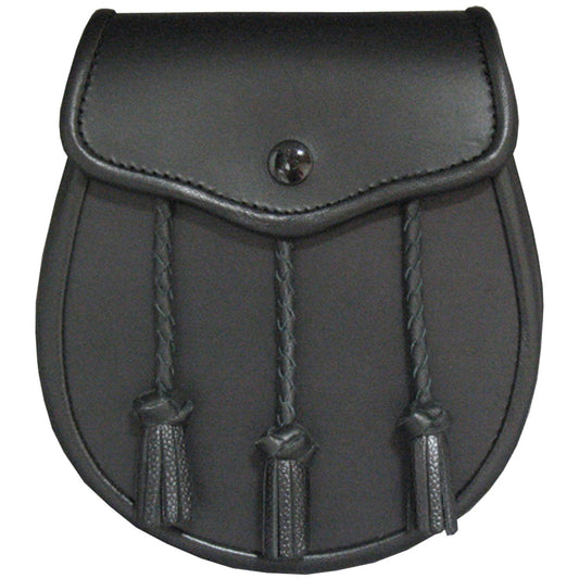 Plain Leather Sporran Black