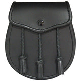 Plain Leather Sporran Black