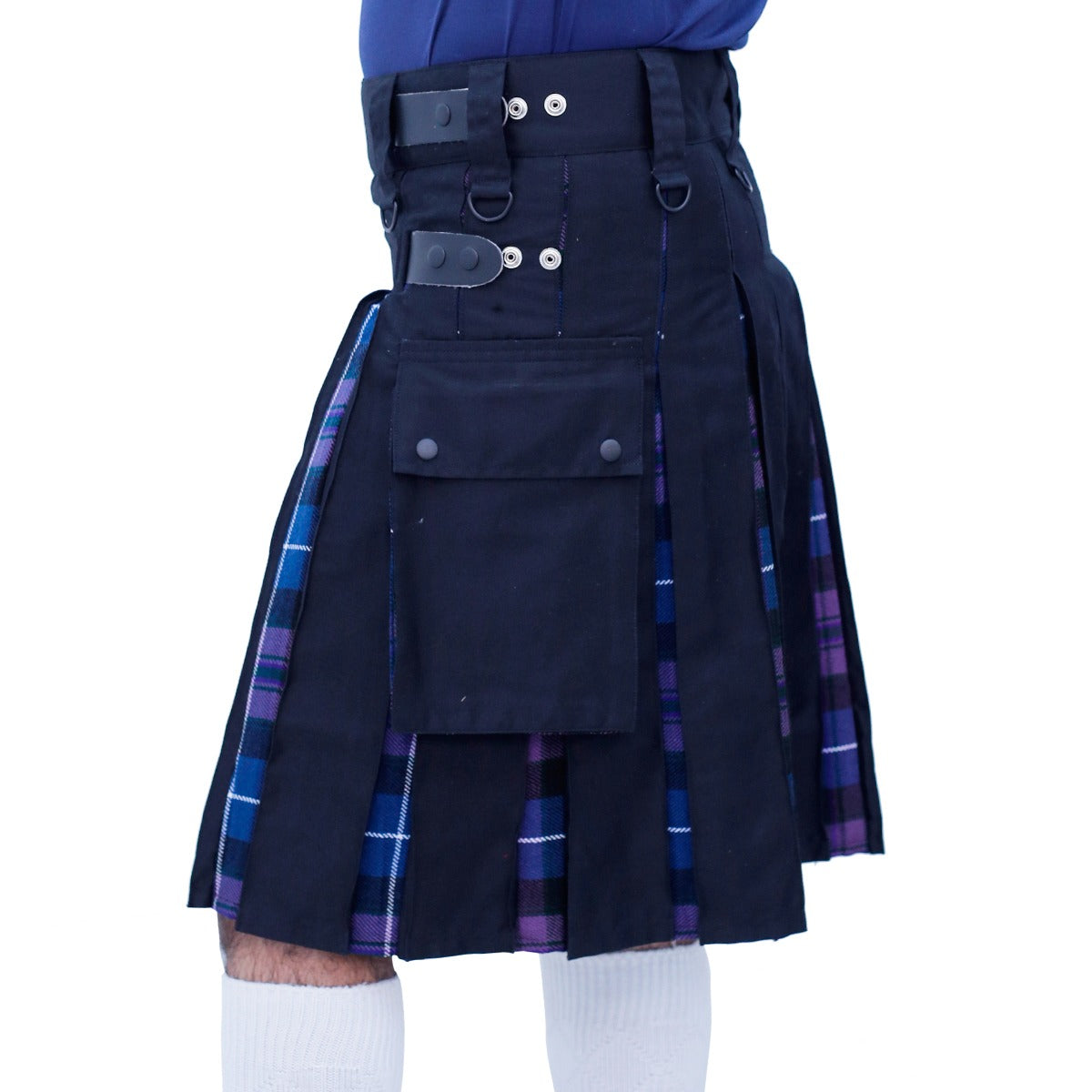 Pride Of Scotland and Black Hybrid Kilt Left
