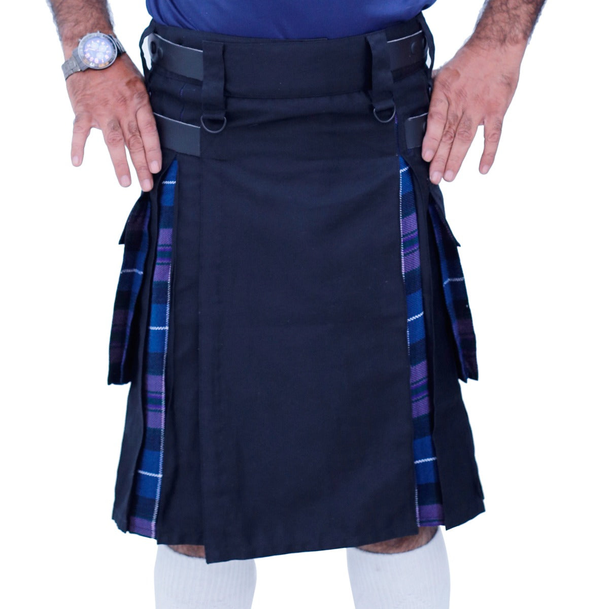 Pride Of Scotland and Black Hybrid Kilt