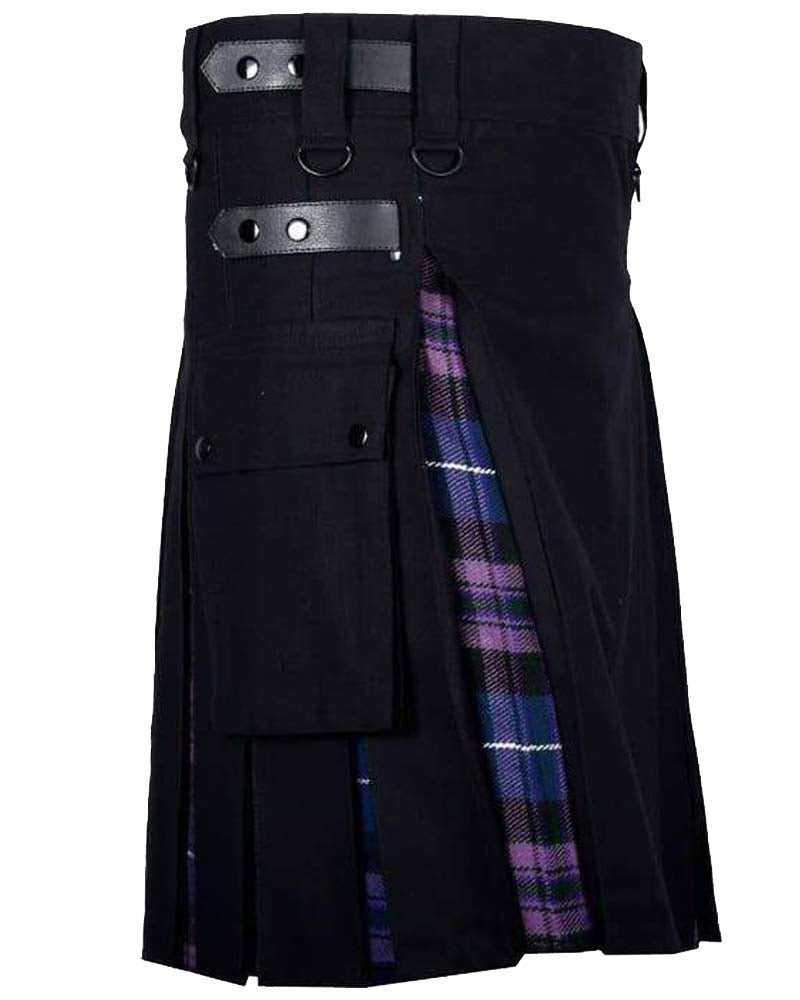 Pride Of Scotland and Black Hybrid Kilt
