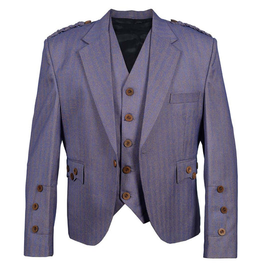 Purple Tweed Argyle Jacket with Vest