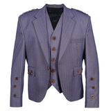Purple Tweed Argyle Jacket with Vest