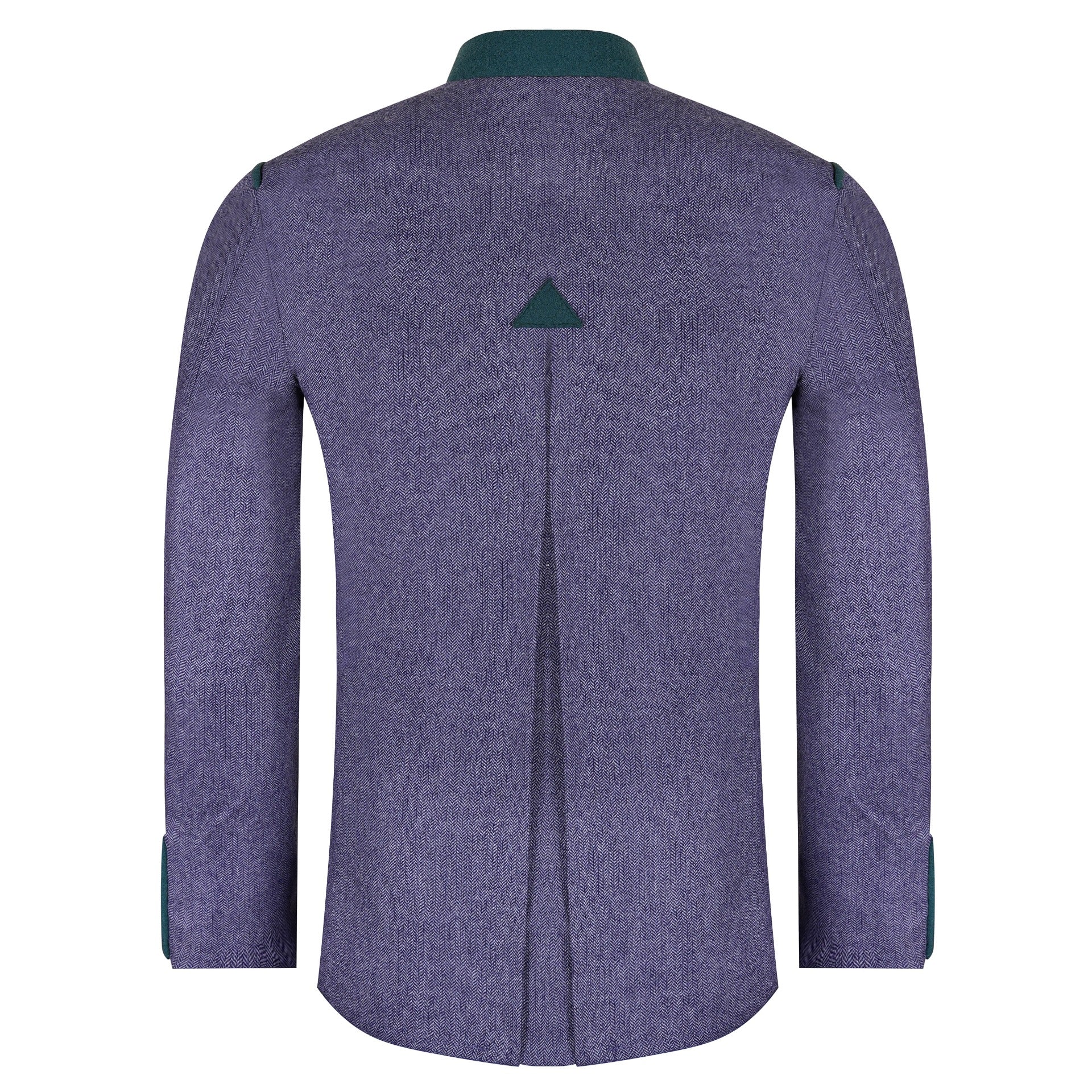Purple Tweed Germen Bavarian Trachten Jacket Back