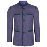 Purple Tweed Germen Bavarian Trachten Jacket Front