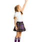 Purple and Yellow Tartan Skirt Right