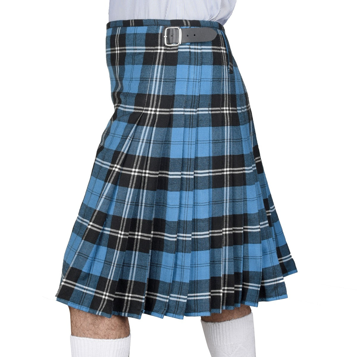 Ramsay Blue Ancient Tartan Kilt Left Side