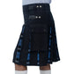 Ramsay Blue and Black Hybrid Kilt Left