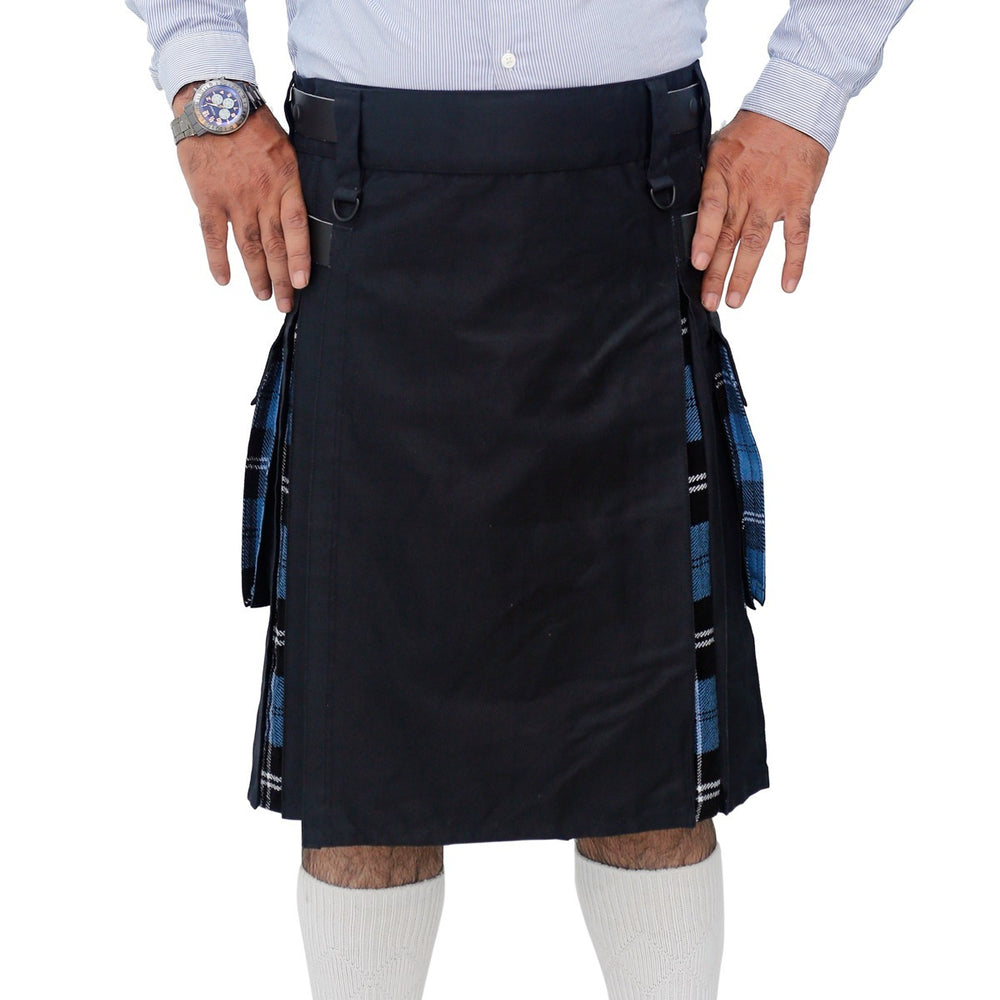 Ramsay Blue and Black Hybrid Kilt