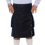 Ramsay Blue and Black Hybrid Kilt