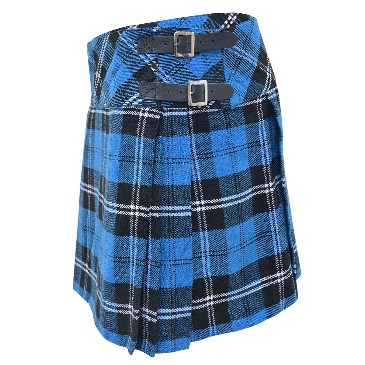 Ramsay Blue Tartan Skirt Left