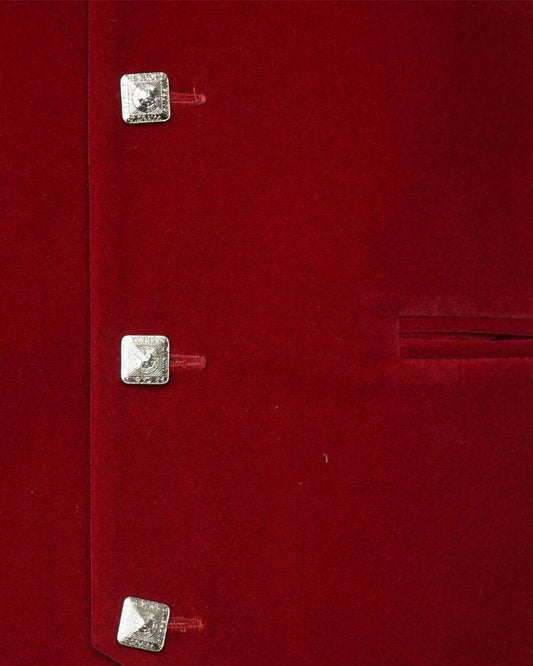 Red Argyle Jacket Velvet