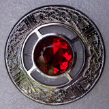Red Stone Kilt Fly Plaid Brooch