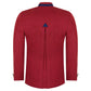 Red Tweed Germen Bavarian Trachten Jacket Back