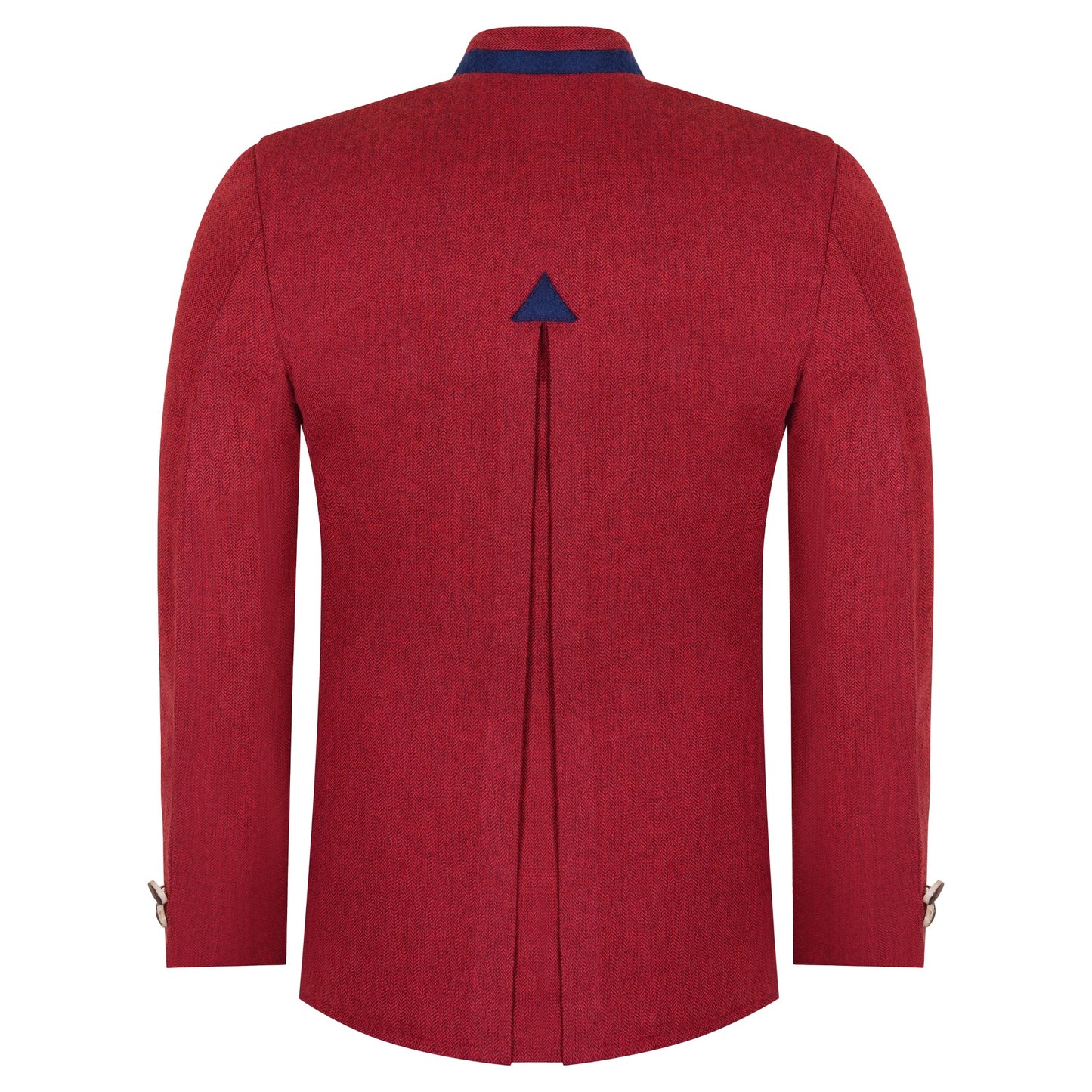 Red Tweed Germen Bavarian Trachten Jacket Back