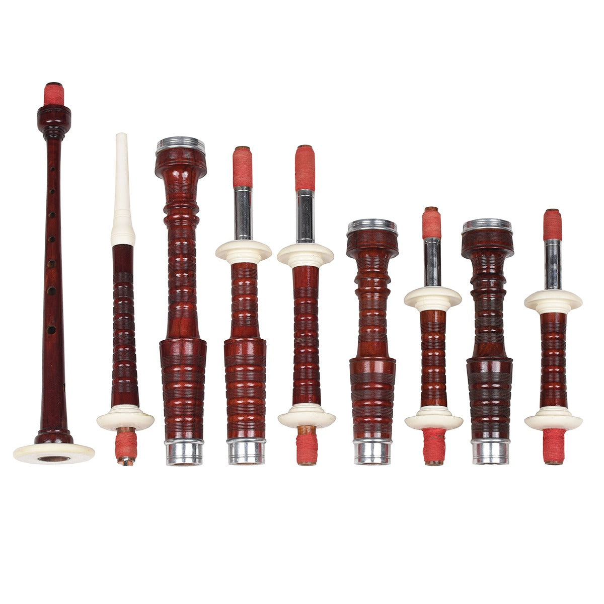 Rosewood Hunting Stewart Tartan Bagpipe Parts