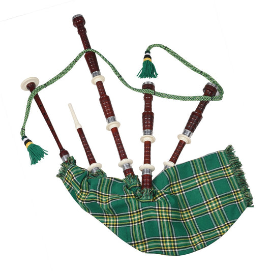 Rosewood Irish National Tartan Bagpipe