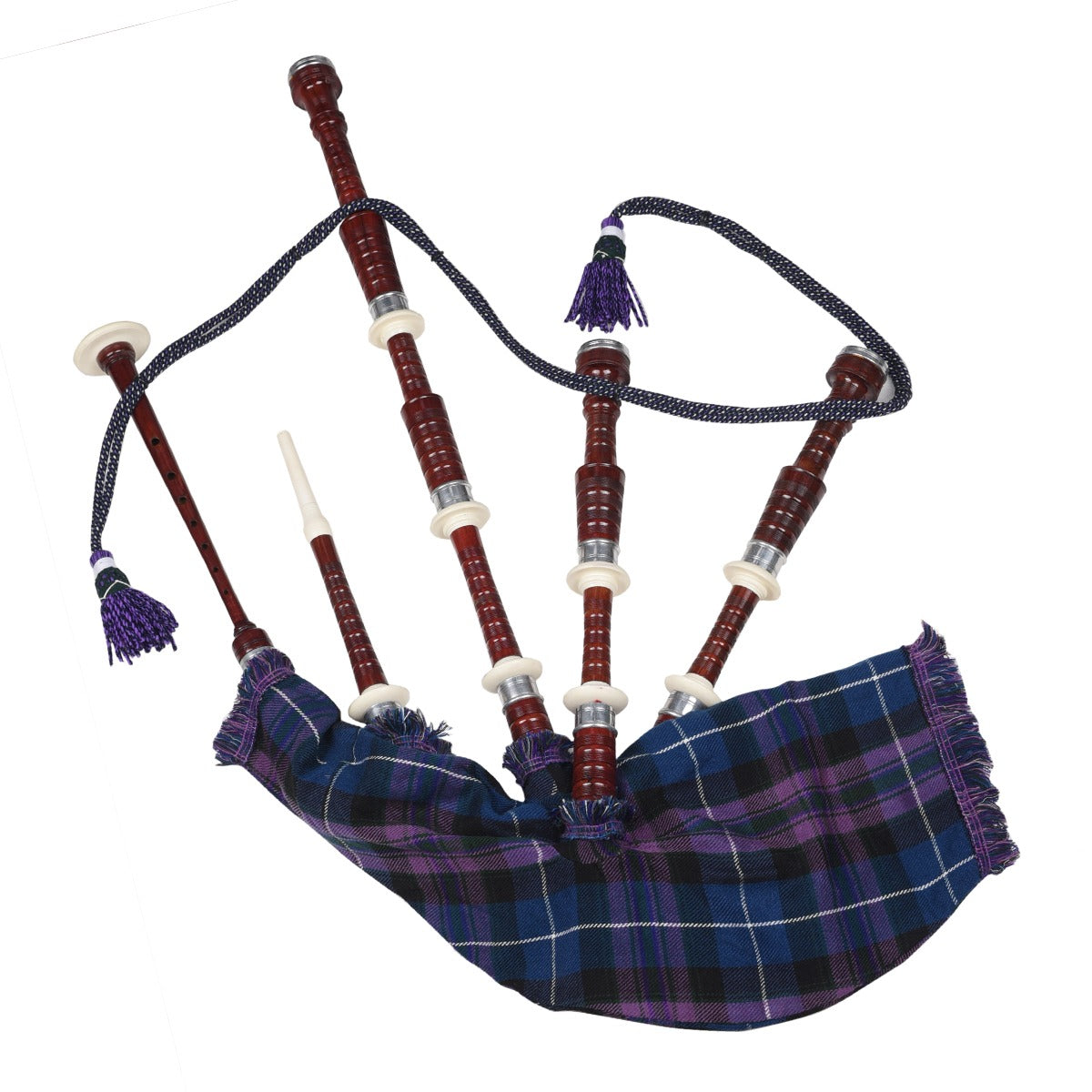 Rosewood Pride of Scotland Tartan Bagpipe