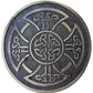 Round Celtic Knot Kilt Belt Buckle Antique- C
