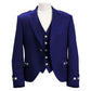Royal Blue Argyle Jacket With Vest