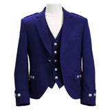 Royal Blue Argyle Jacket With Vest