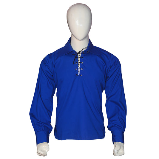 Royal Blue Jacobite Ghillie Shirt Front