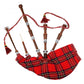 Royal Stewart Tartan Natural Finish Scottish Bagpipe