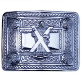 Saint Andrew Badge Chrome Kilt Belt Buckle