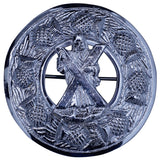Saint Andrew Kilt Fly Plaid Brooch Front