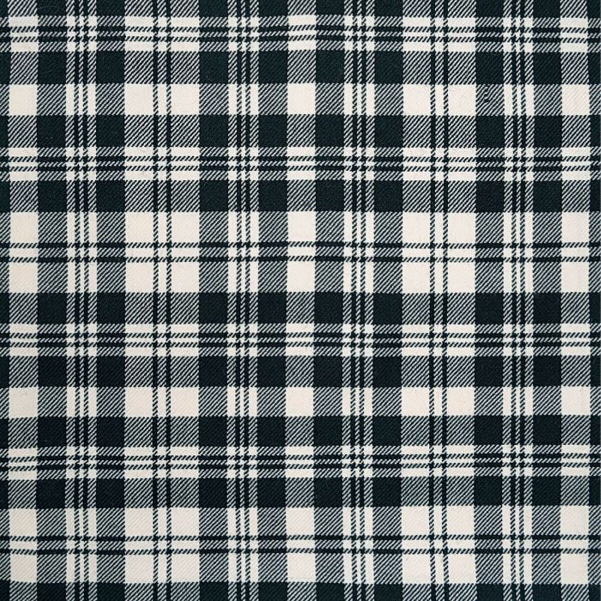 Scott Black and White Modern Tartan Swatch