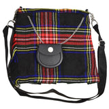 Scottish Black Stewart Tartan Ladies Hand Bag